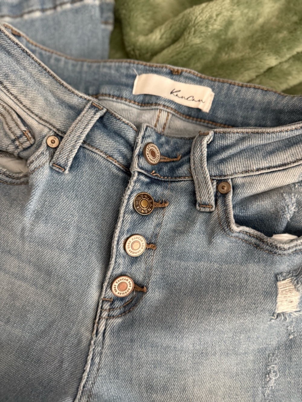Kancan Light Wash Women's Flare Jeans - Light Blue - Picture 3 of 7